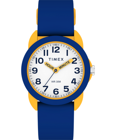 Timex Time Machines Blue and Yellow Silicone Strap Kids Watch TW2W92100