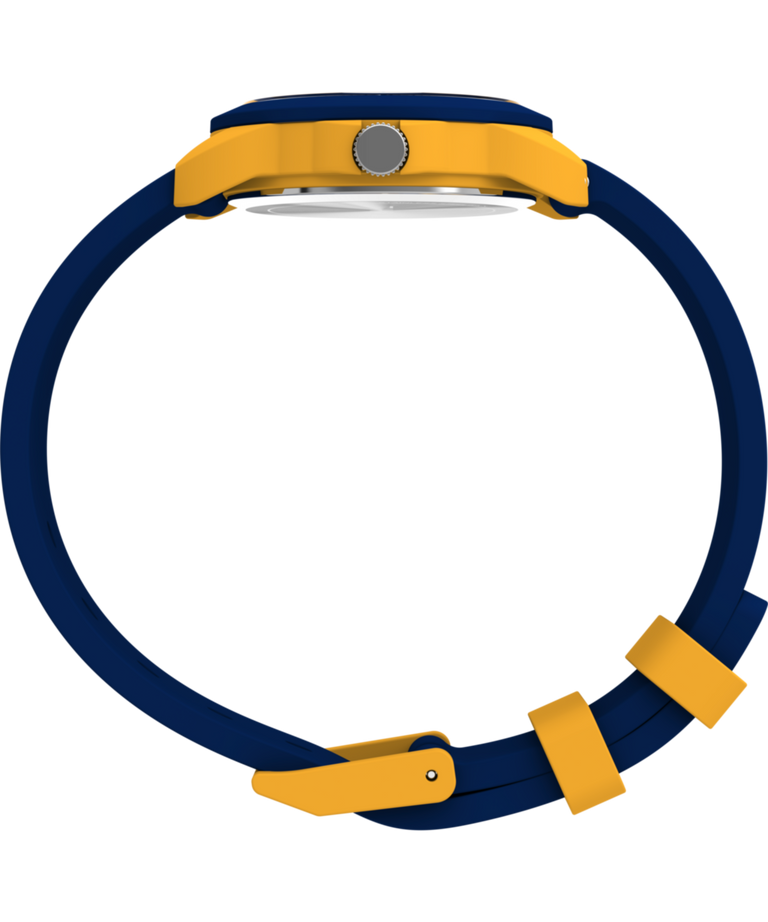 Timex Time Machines Blue and Yellow Silicone Strap Kids Watch TW2W92100