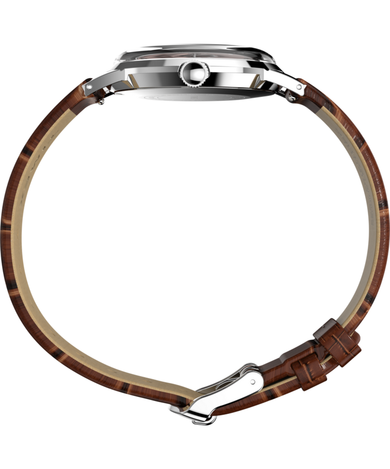 Timex Marlin Hand-Wound Brown Dial 34mm Leather Strap Watch TW2W93300
