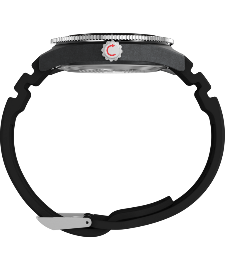 Timex Deepwater Reef 200 XCF 43mm Black Rubber Strap Watch TW2Y02200
