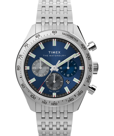 Timex Waterbury Chronograph Stainless Steel Watch TW2Y18500