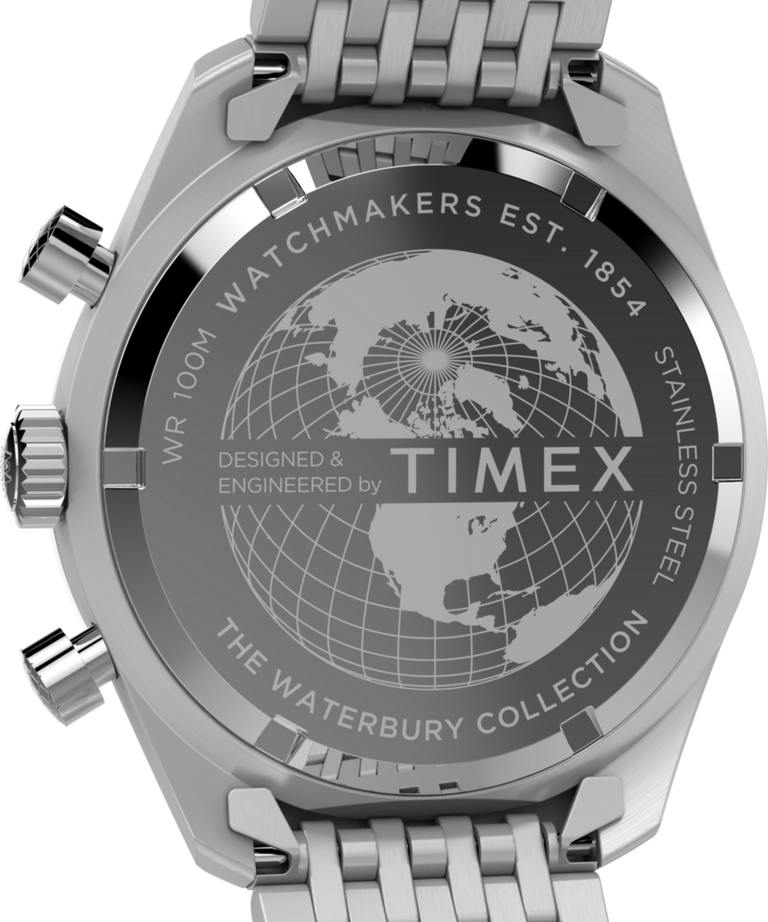 Timex Waterbury Chronograph Stainless Steel Watch TW2Y18500