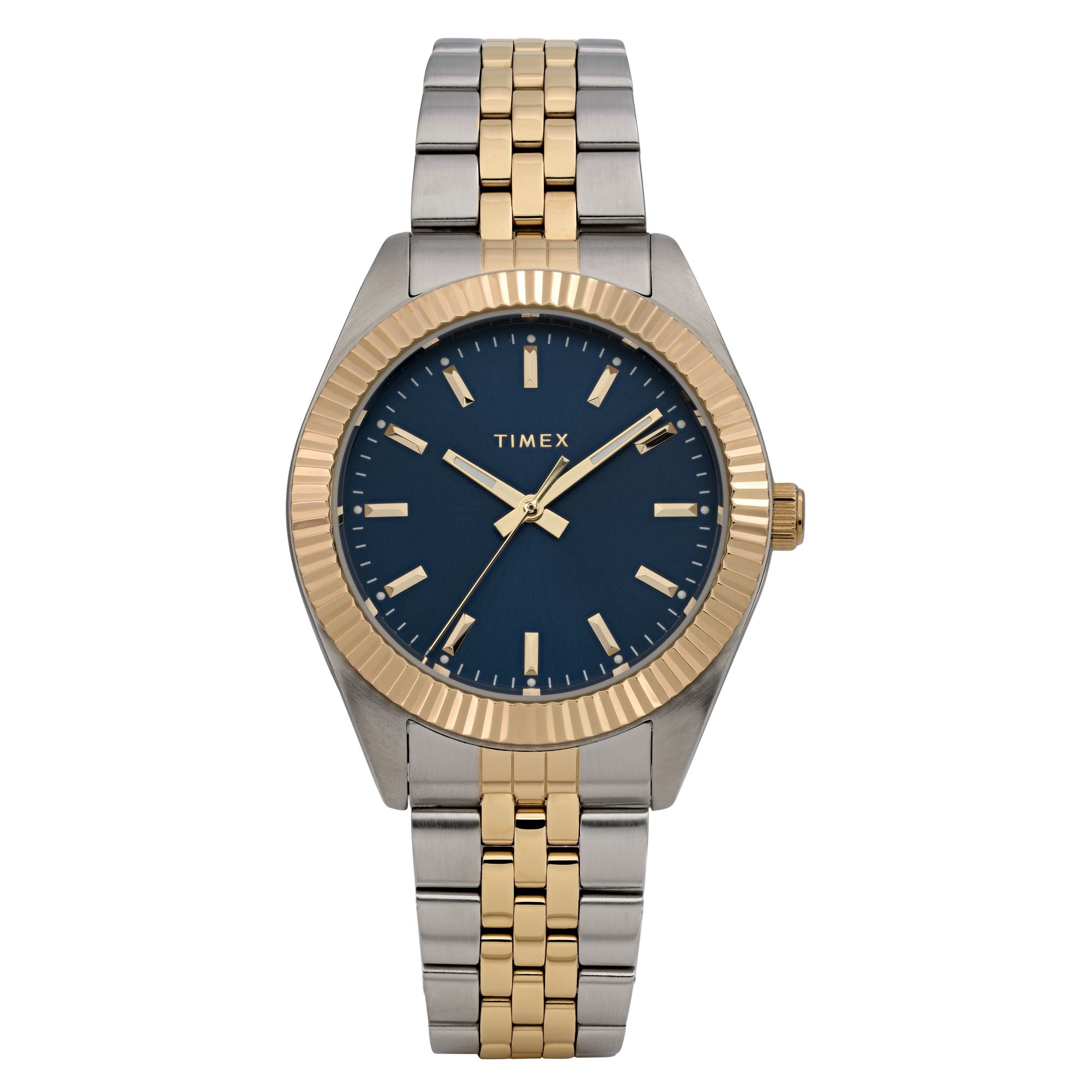 Timex Legacy 36mm Two-tone Case and Bracelet with Blue Dial TW2Y20200