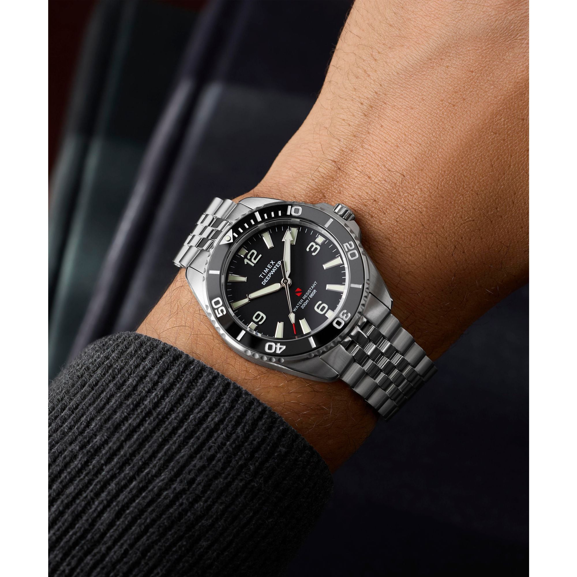 Timex Deepwater Arctic 200M Jubilee Stainless Steel Strap Watch TW2Y64500