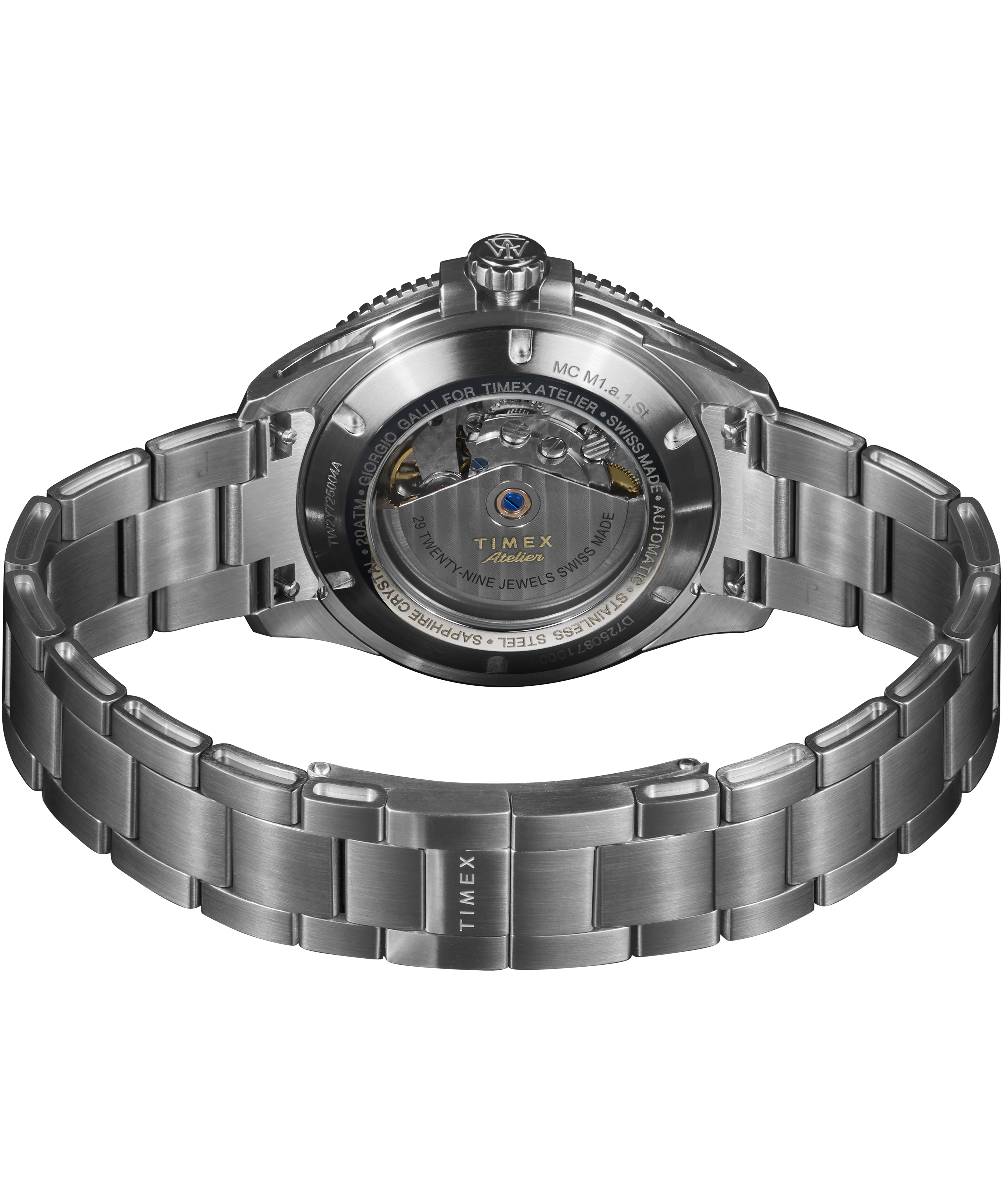 Timex Atelier  Swiss Automatic Marine M1A Stainless Steel Men's Watch TW2Y72500