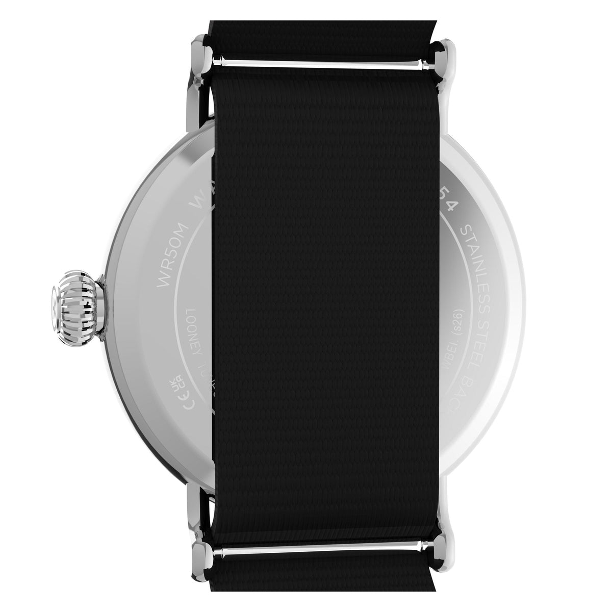 Timex Looney Tunes Bugs and Friends 40mm White Dial Black Fabric Watch TW2Y99100