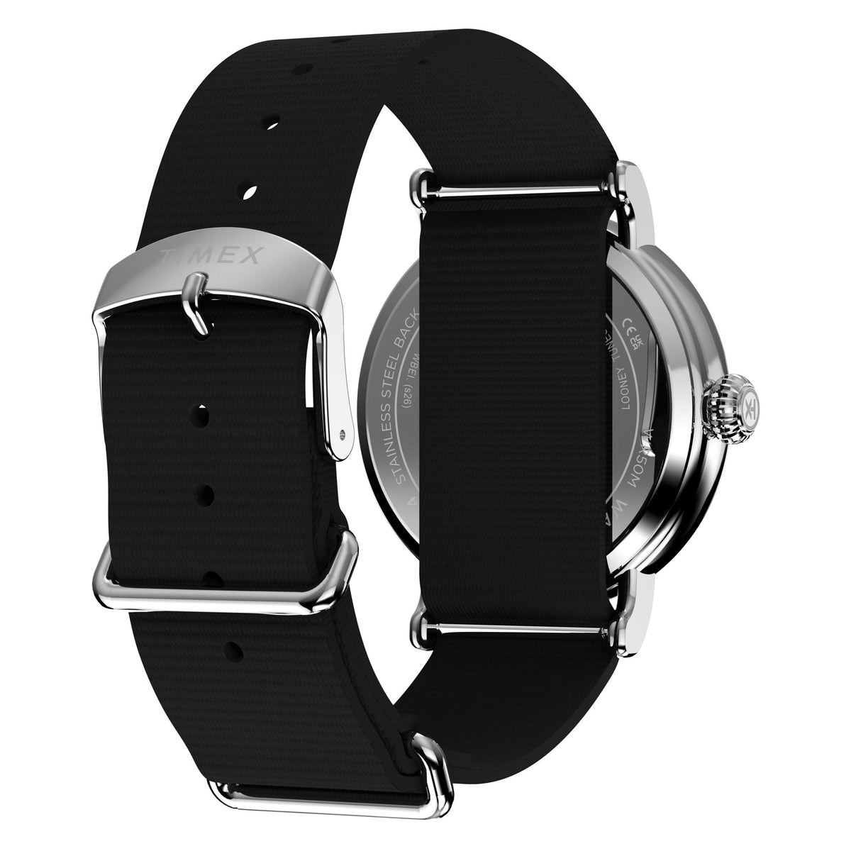 Timex Looney Tunes Bugs and Friends 40mm White Dial Black Fabric Watch TW2Y99100