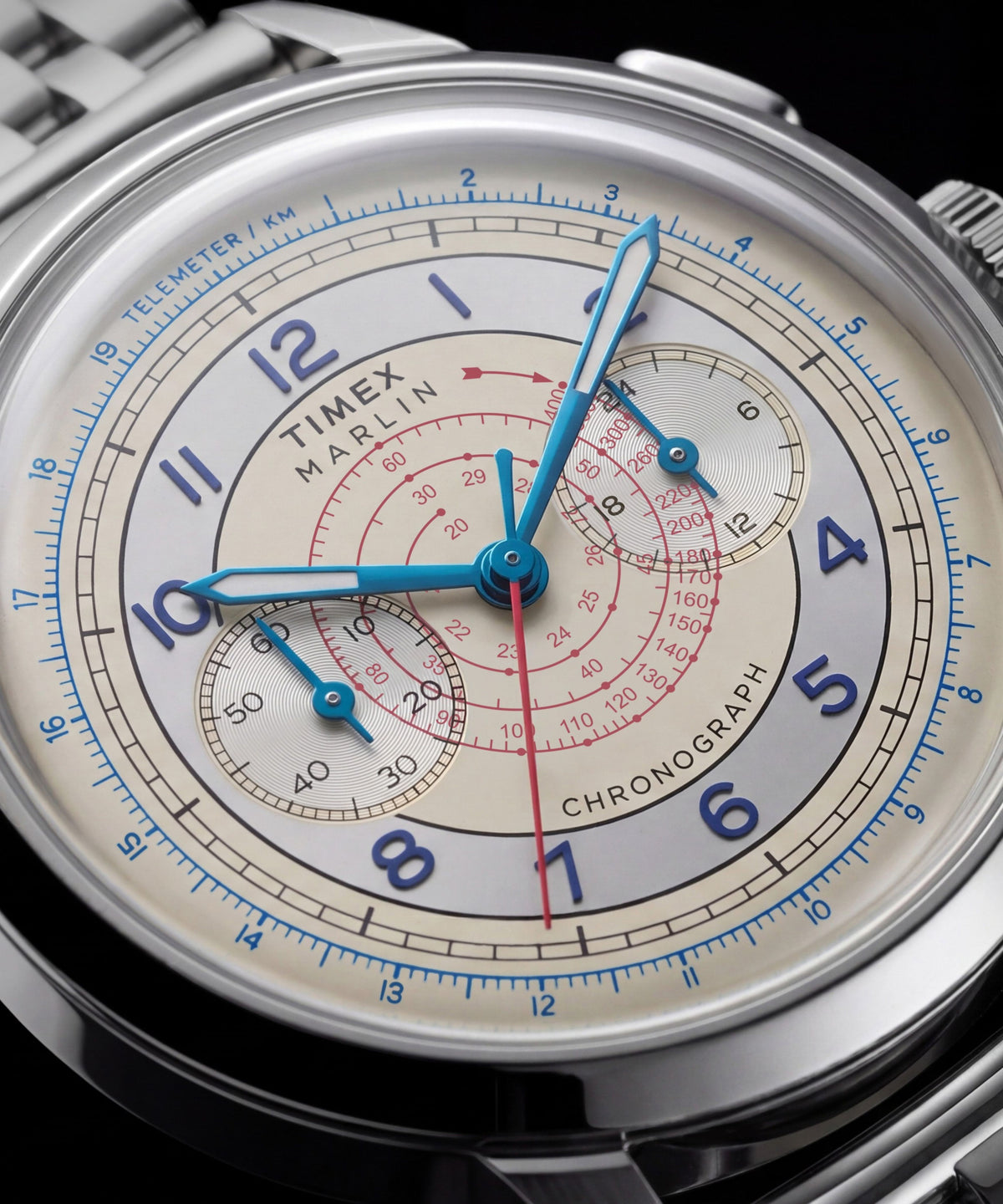 Timex Marlin Neo Classic Chronograph 40mm Cream Dial Stainless Steel Watch TW3A00300