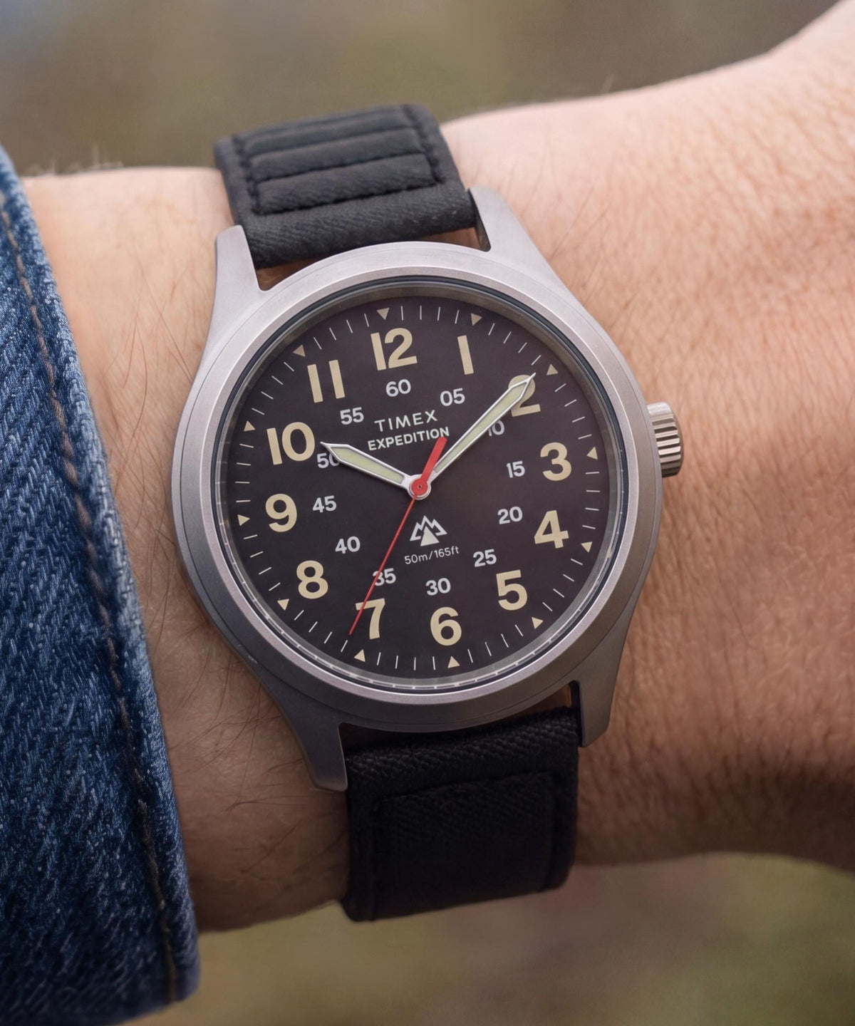 Timex Expedition Field 36.5mm Black Dial Black Fabric Watch TW4B35900