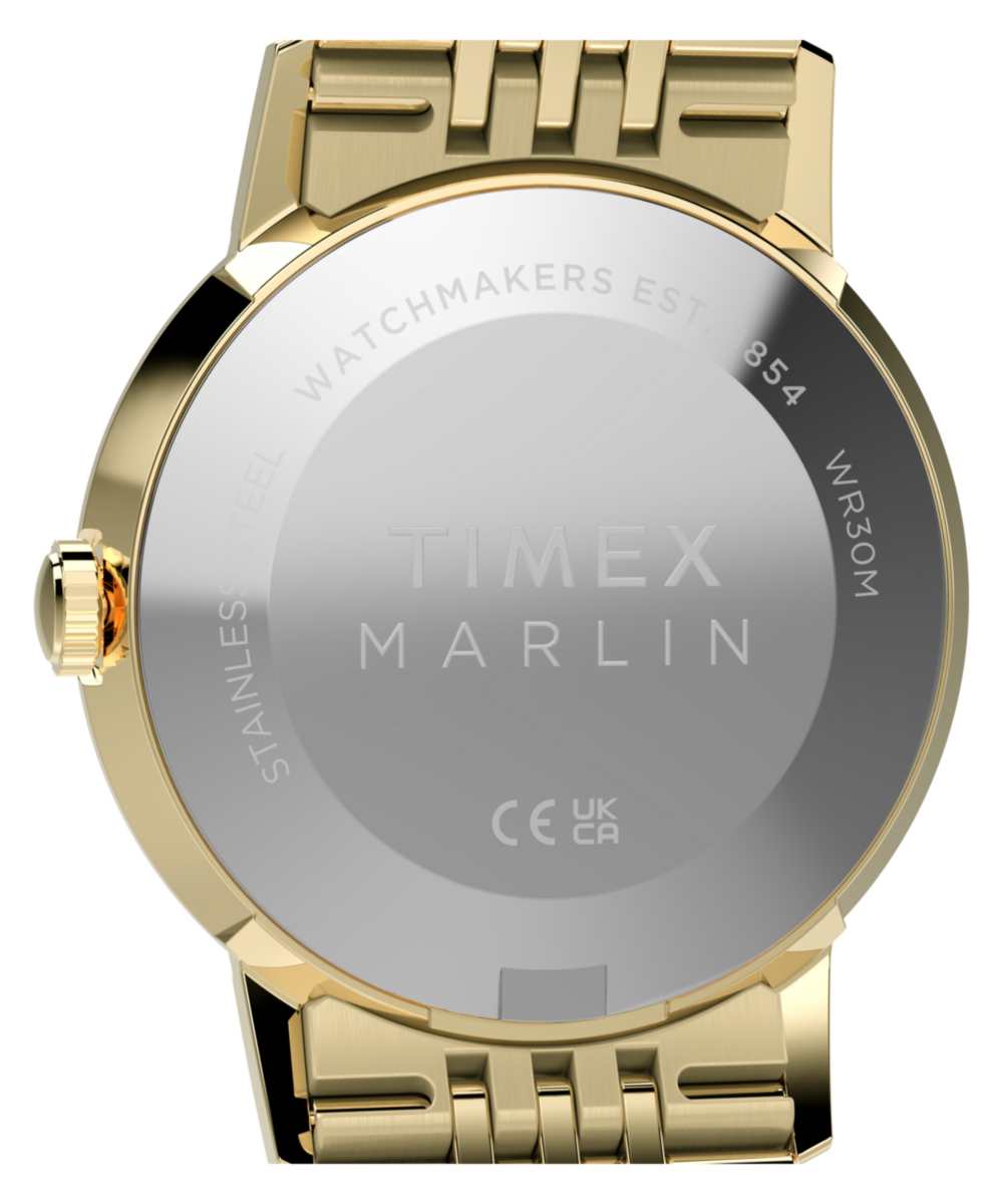 Timex Marlin Quartz Gold-Tone, Champagne dial, Gold stainless steel band
