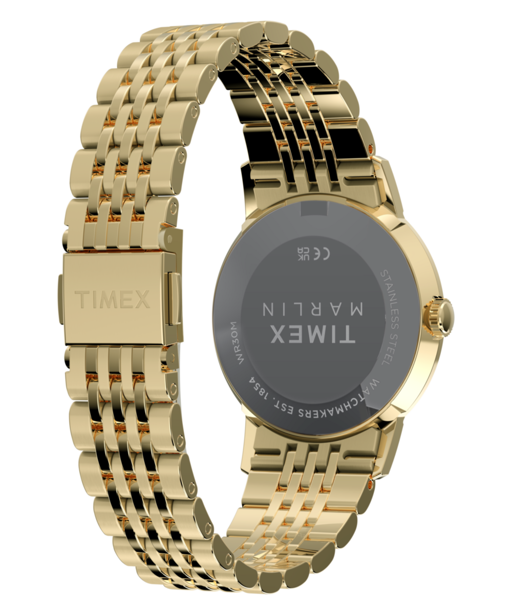 Timex Marlin Quartz Gold-Tone, Champagne dial, Gold stainless steel band