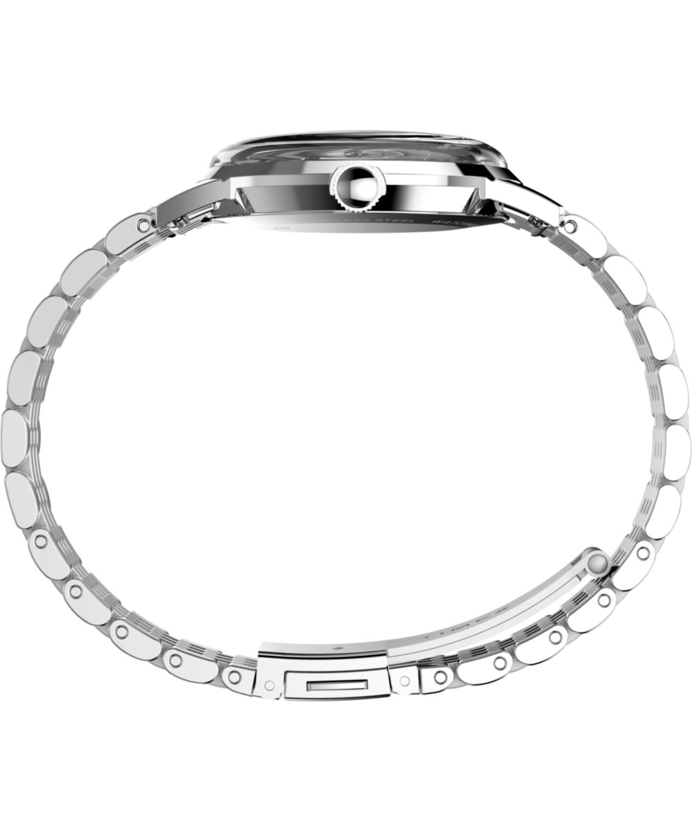 Timex Marlin Quartz 34mm, Black dial, Silver stainless steel band