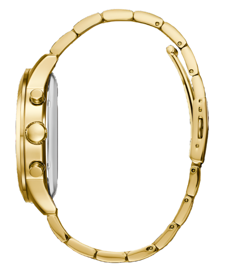 Guess Atlas Black Dial Gold Tone Watch W0668G8