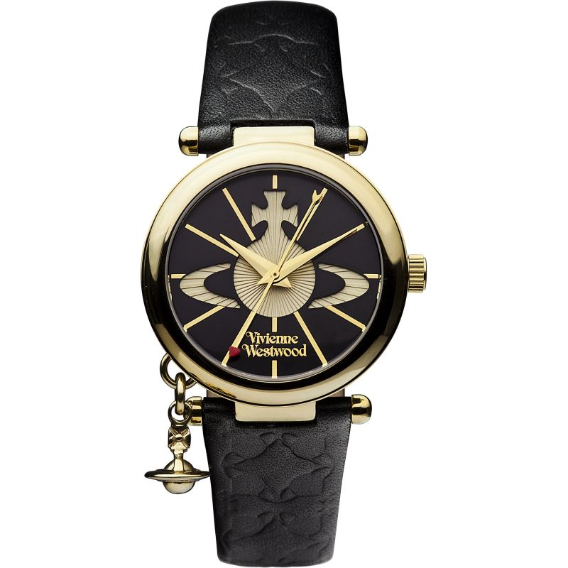 Vivienne Westwood Orb II 32MM Watch Black Gold