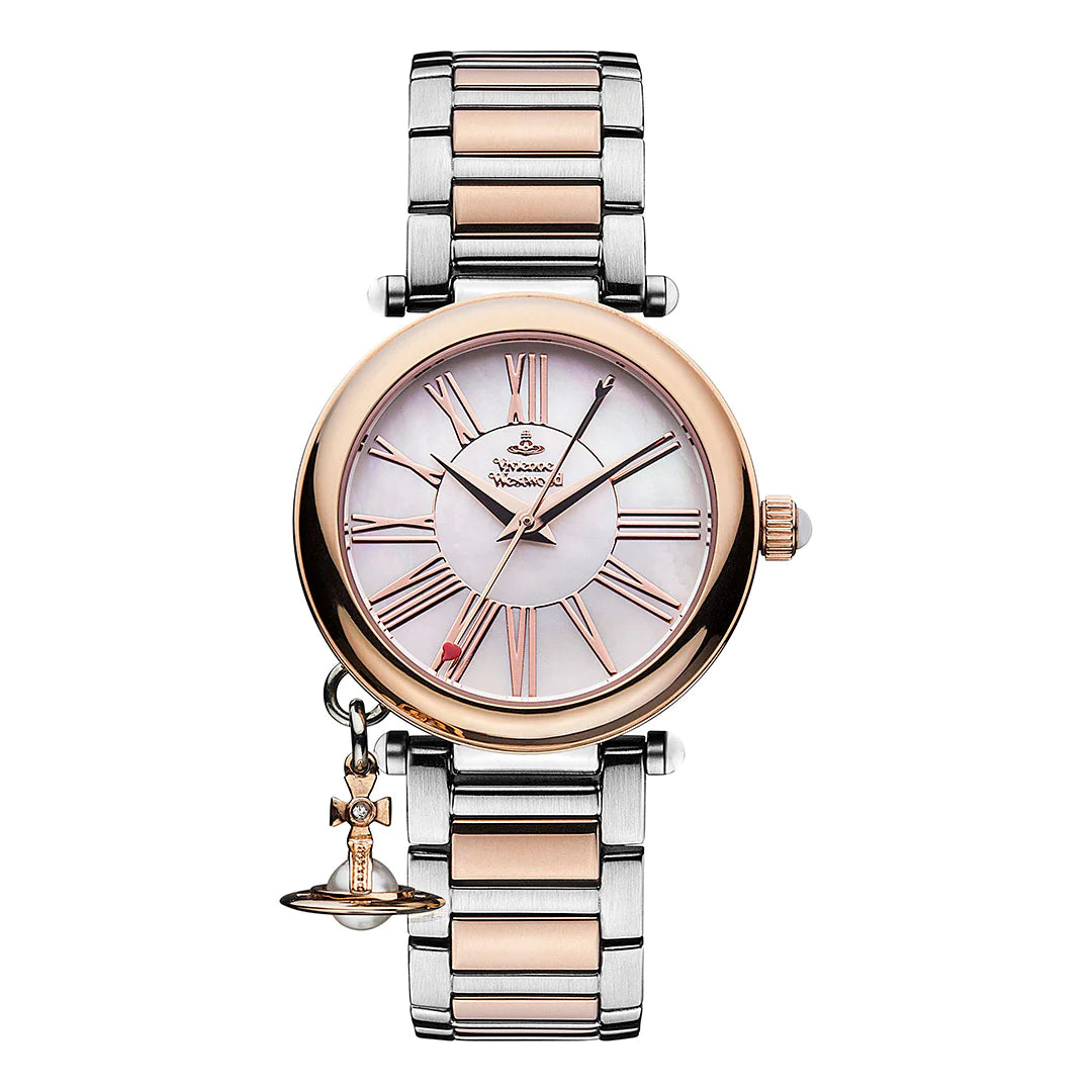 Vivienne Westwood Mother Orb Mother of Pearl Dial Stainless Steel Women's Watch VV006PRSSL