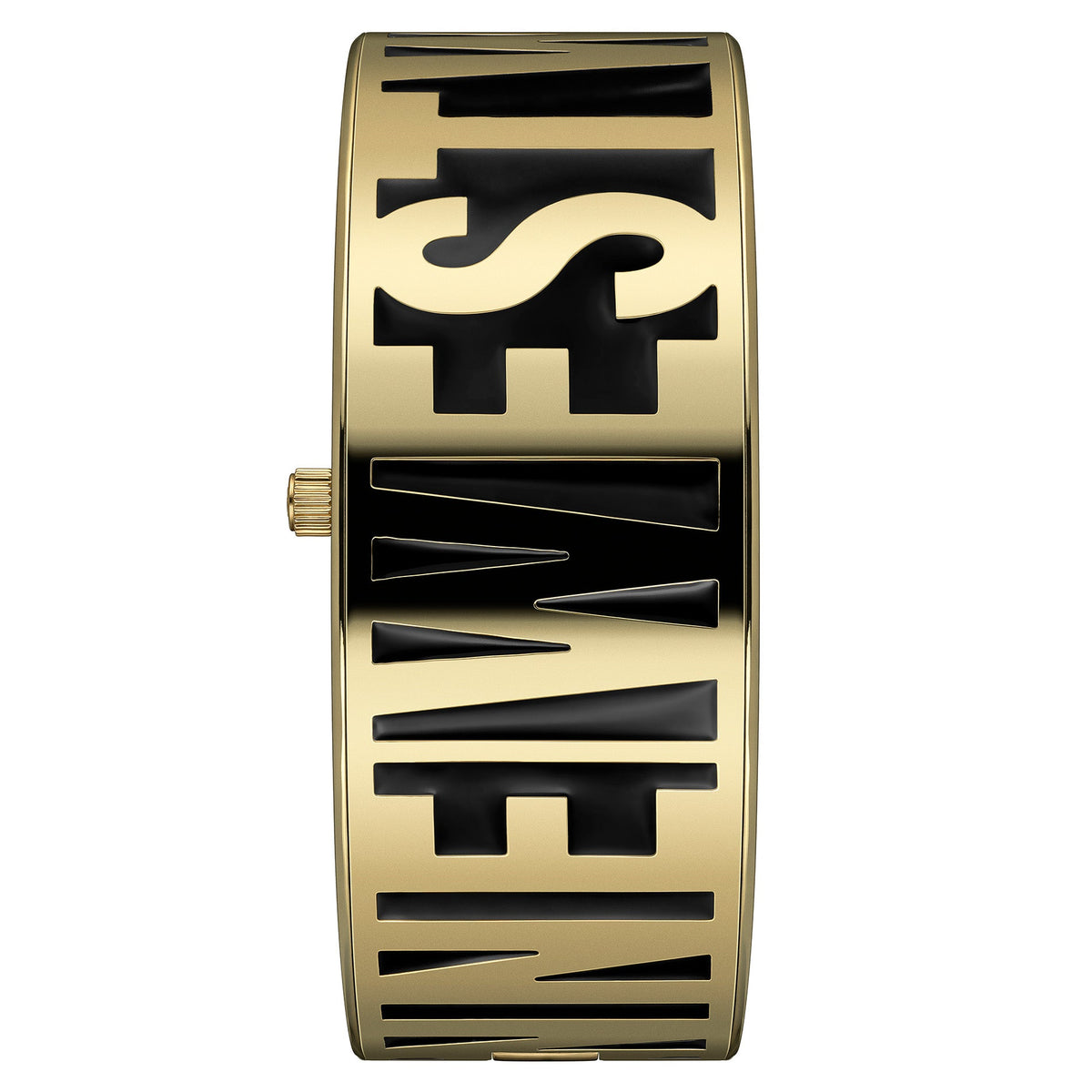 Vivienne Westwood Belvoir 25mm Black Gold Bangle Watch