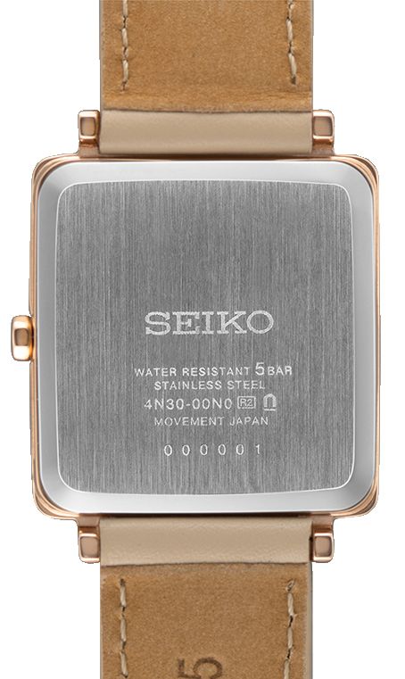 Seiko Conceptual Series Rose Gold Beige Band Ladies Watch SWR114P