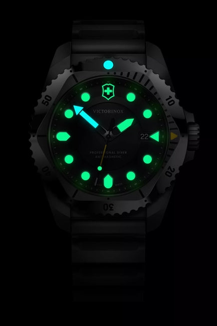 Victorinox Dive Pro 43mm Black Rubber Black Dial Watch 241990