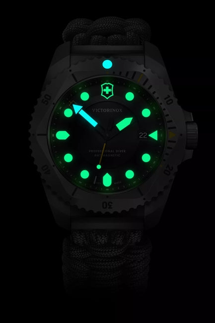 Victorinox Dive Pro 43mm Black Paracord Strap Black Dial Watch 241993.1