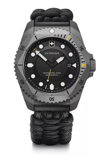 Victorinox Dive Pro 43mm Black Paracord Strap Black Dial Watch 241993.1