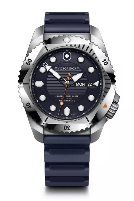 Victorinox Dive Pro Automatic Blue Rubber Black Dial Watch 241995