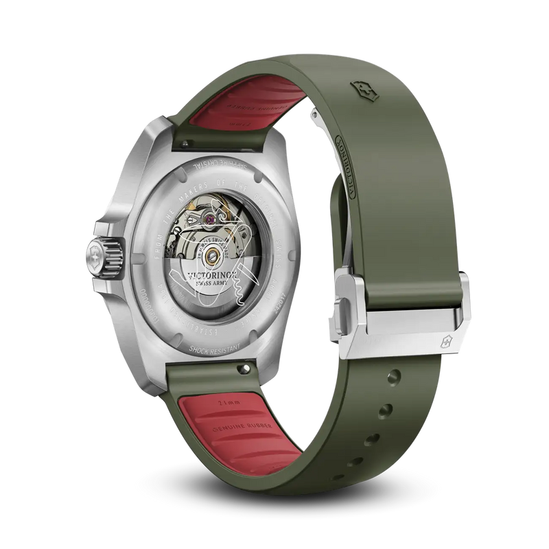 Victorinox I.N.O.X Automatic 41mm Set Green Rubber Green Dial Watch 242017.1