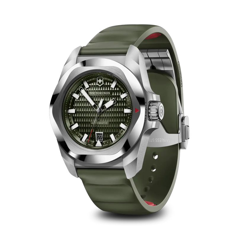 Victorinox I.N.O.X Automatic 41mm Set Green Rubber Green Dial Watch 242017.1