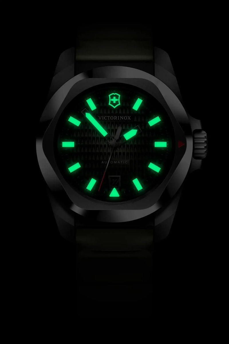 Victorinox I.N.O.X Automatic 41mm Set Green Rubber Green Dial Watch 242017.1