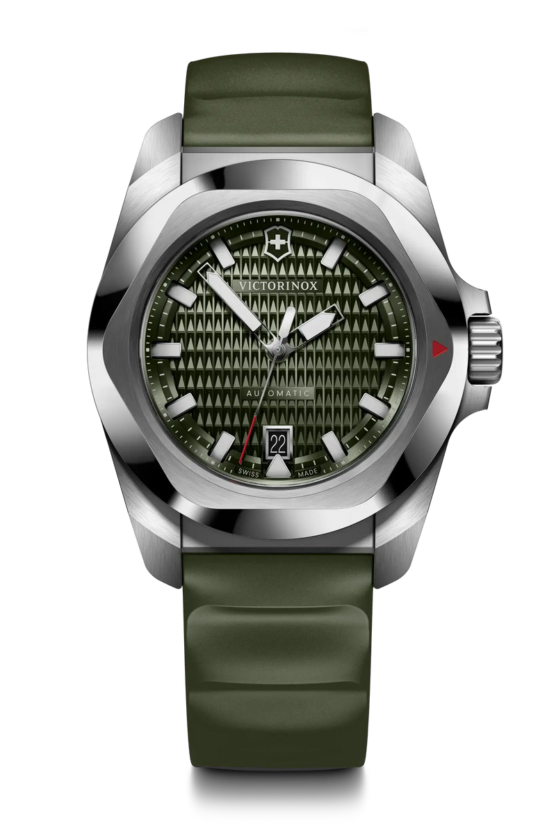Victorinox I.N.O.X Automatic 41mm Set Green Rubber Green Dial Watch 242017.1