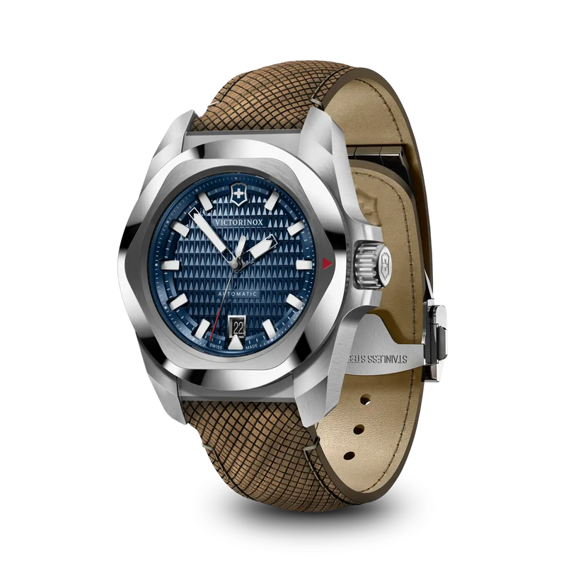 Victorinox I.N.O.X Automatic 41mm Set Bamboo Band Blue Dial Watch 242018.1