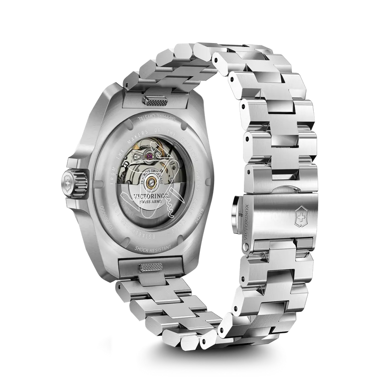 Victorinox I.N.O.X Automatic 41mm Stainless Steel Band Black Dial Watch 242019