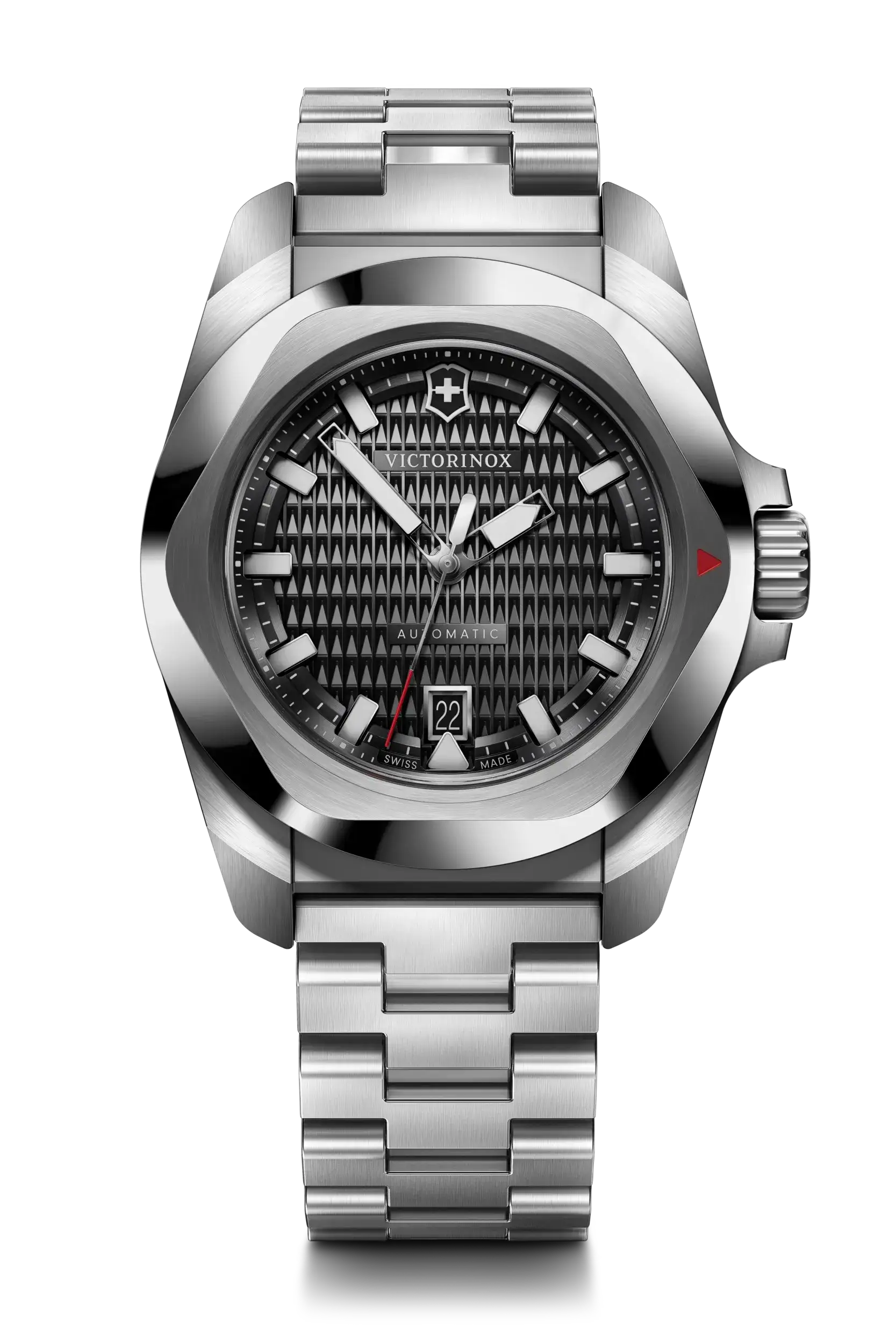 Victorinox I.N.O.X Automatic 41mm Stainless Steel Band Black Dial Watch 242019