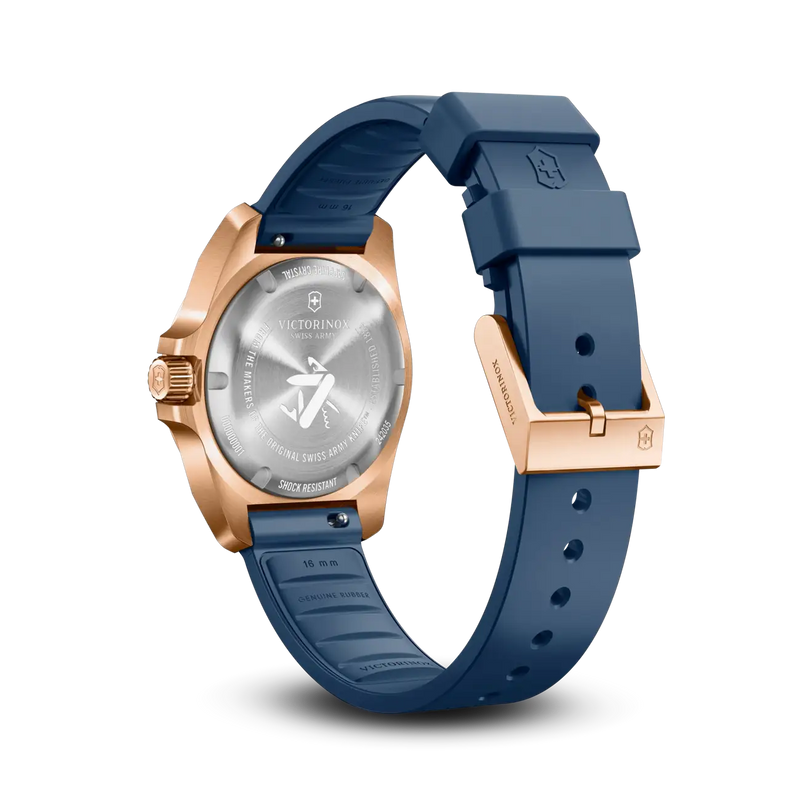 Victorinox I.N.O.X 32mm Rose Gold Blue Dial and band Watch 242035