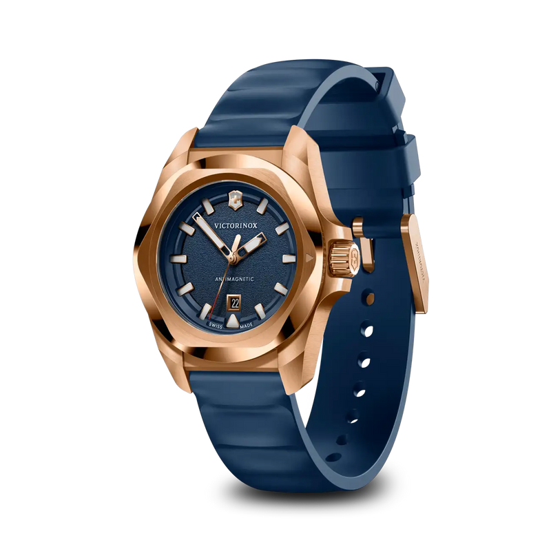 Victorinox I.N.O.X 32mm Rose Gold Blue Dial and band Watch 242035