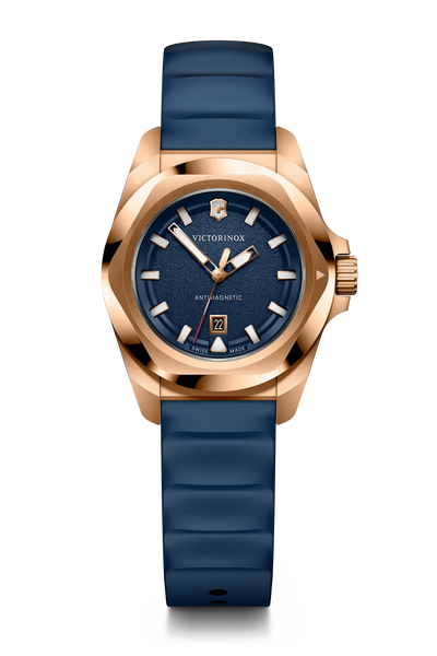 Victorinox I.N.O.X 32mm Rose Gold Blue Dial and band Watch 242035