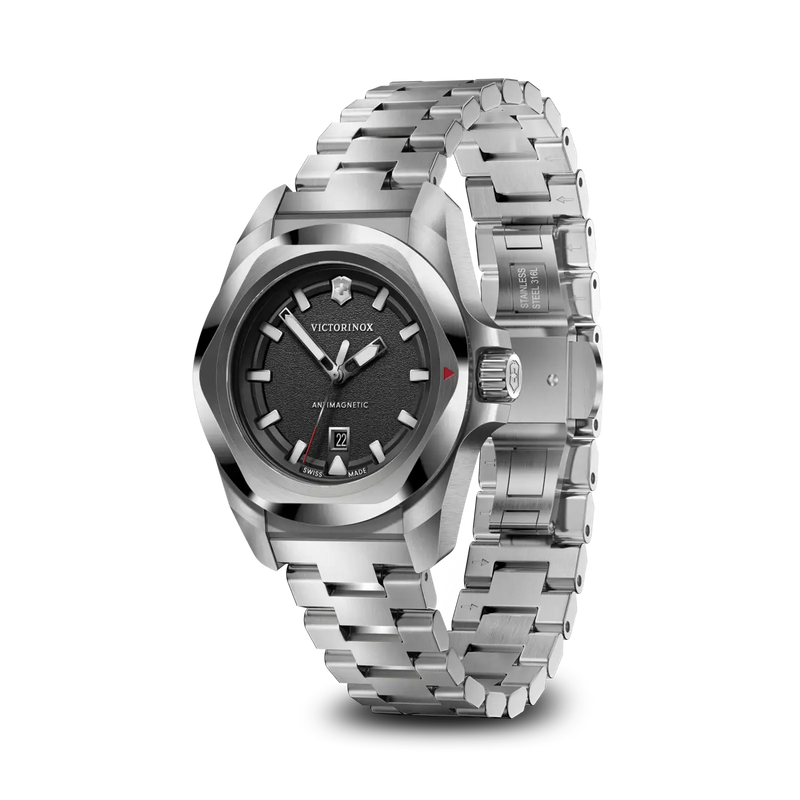Victorinox I.N.O.X 32mm Stainless Steel Black Dial Watch 242036