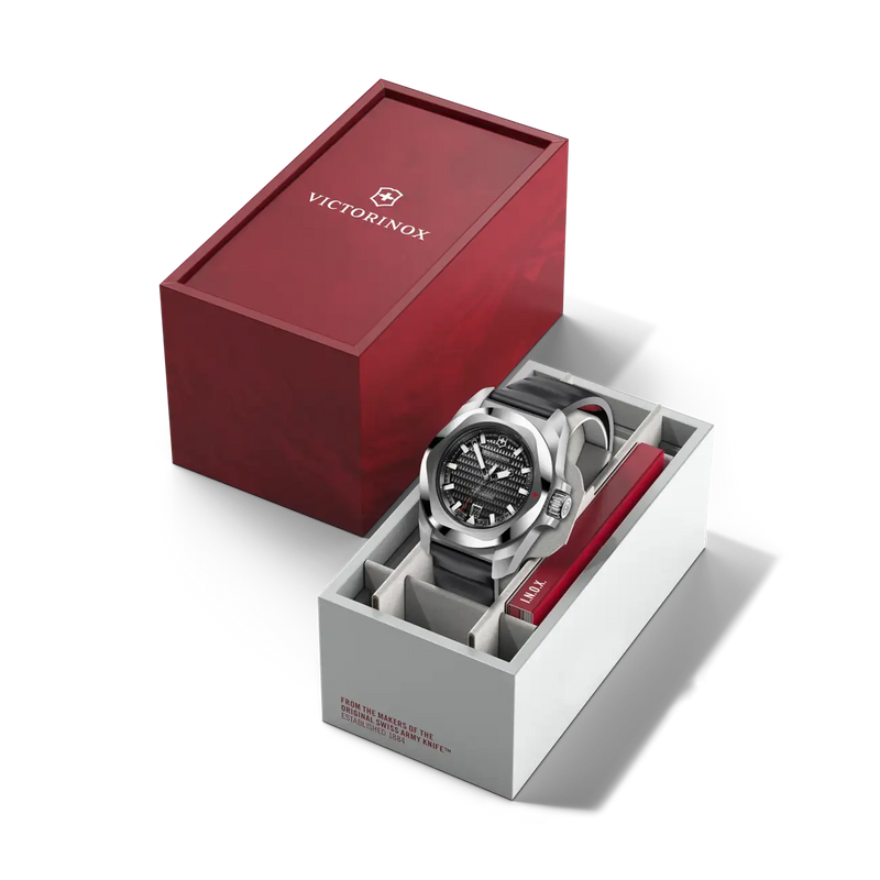 Victorinox I.N.O.X Automatic 41mm Black Rubber Black Dial Watch 242039