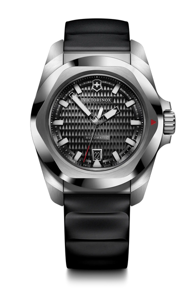 Victorinox I.N.O.X Automatic 41mm Black Rubber Black Dial Watch 242039