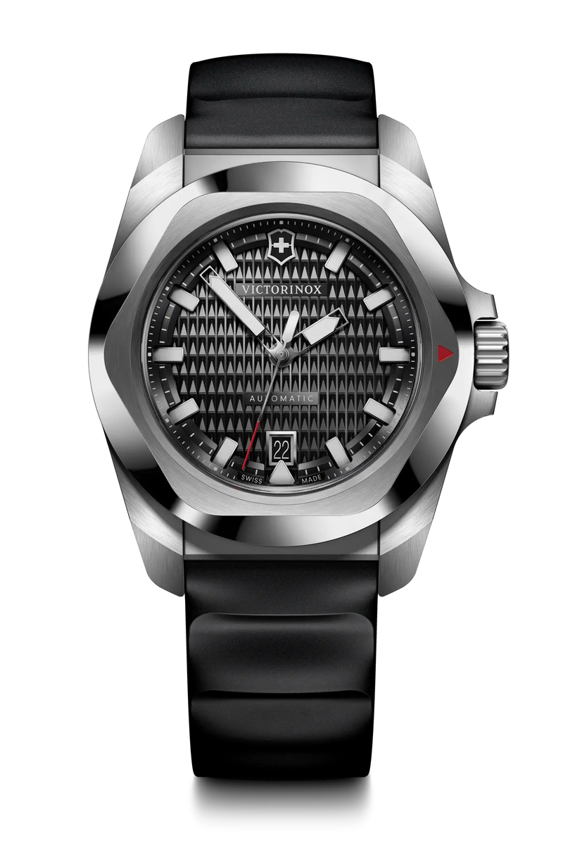 Victorinox I.N.O.X Automatic 41mm Black Rubber Black Dial Watch 242039