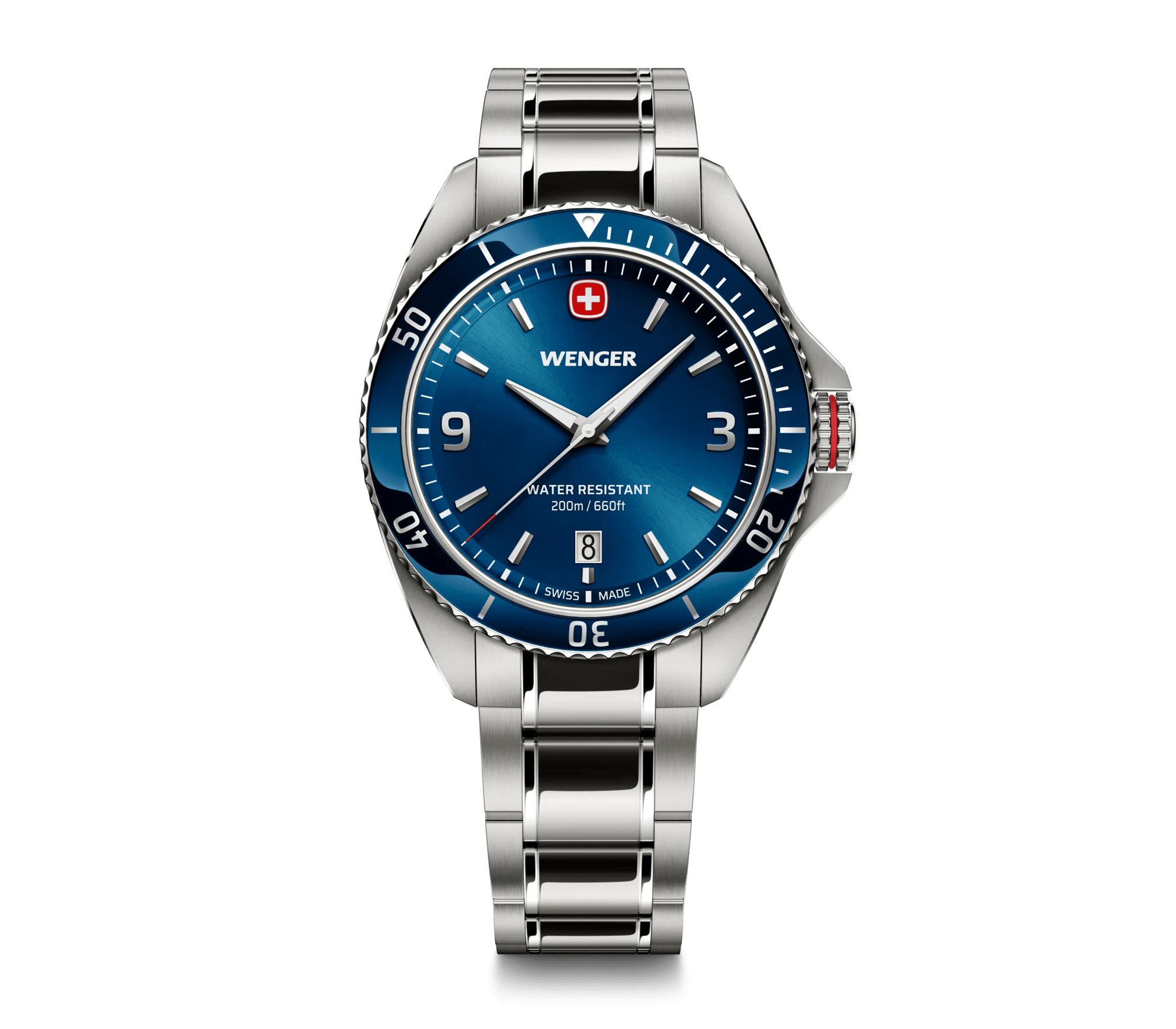 Wenger Executive 40mm Blue Dial Stainless Steel 200M Men's Watch 01.2031.103