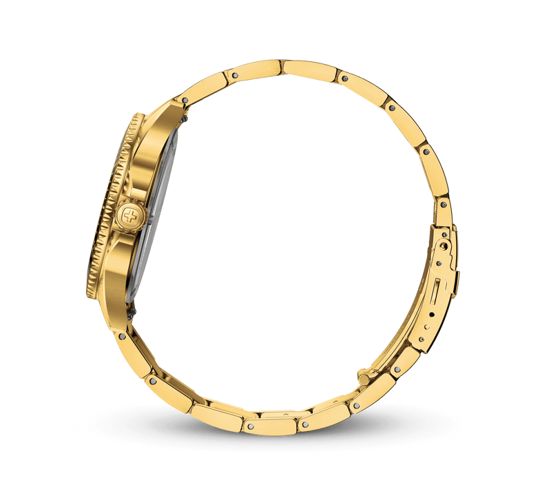 Wenger Executive 40mm Gold Dial Gold Tone Stainless Steel 200M Men's Watch 01.2031.108