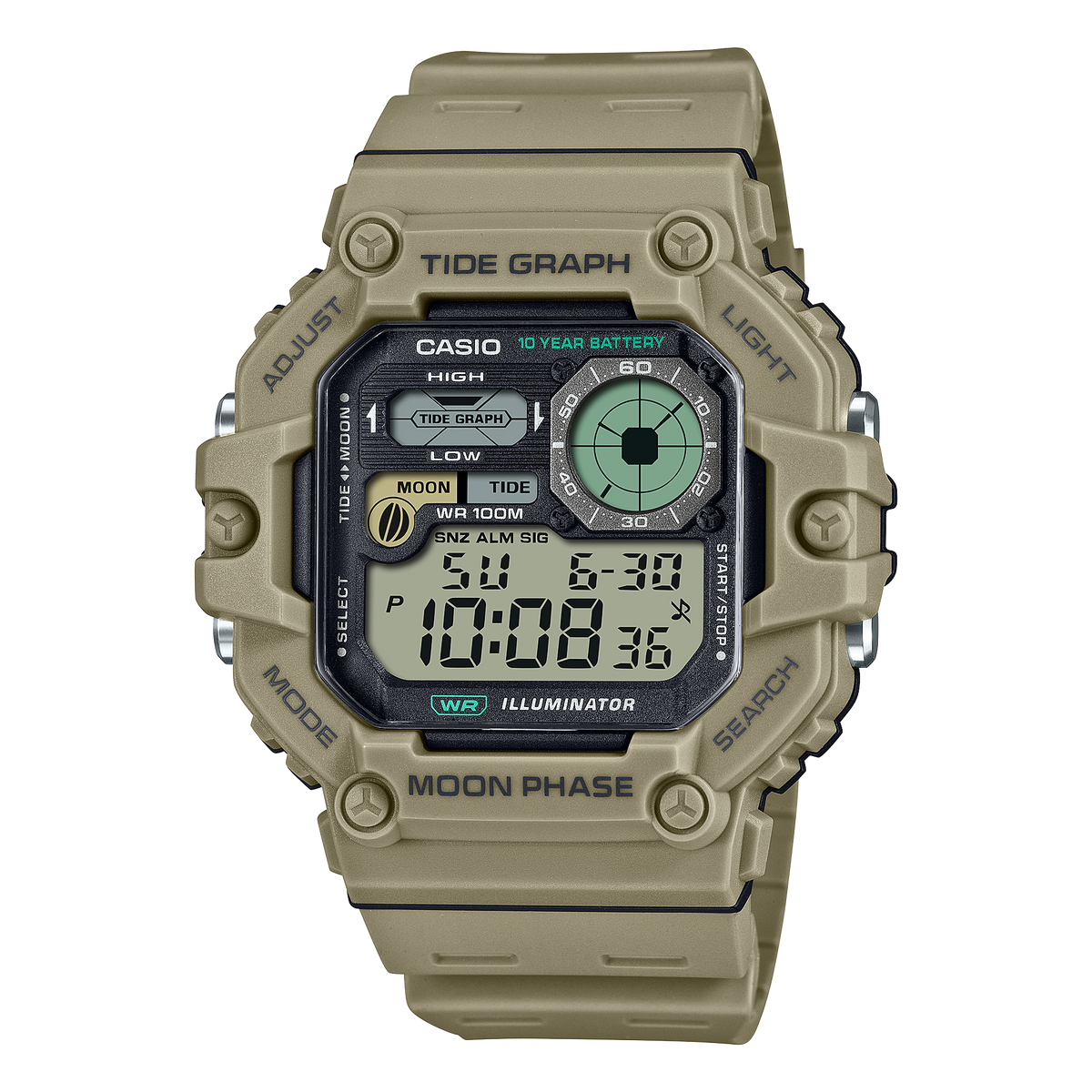 Casio Standard Beige Resin Band Beige Dial Watch WS1700H-5A