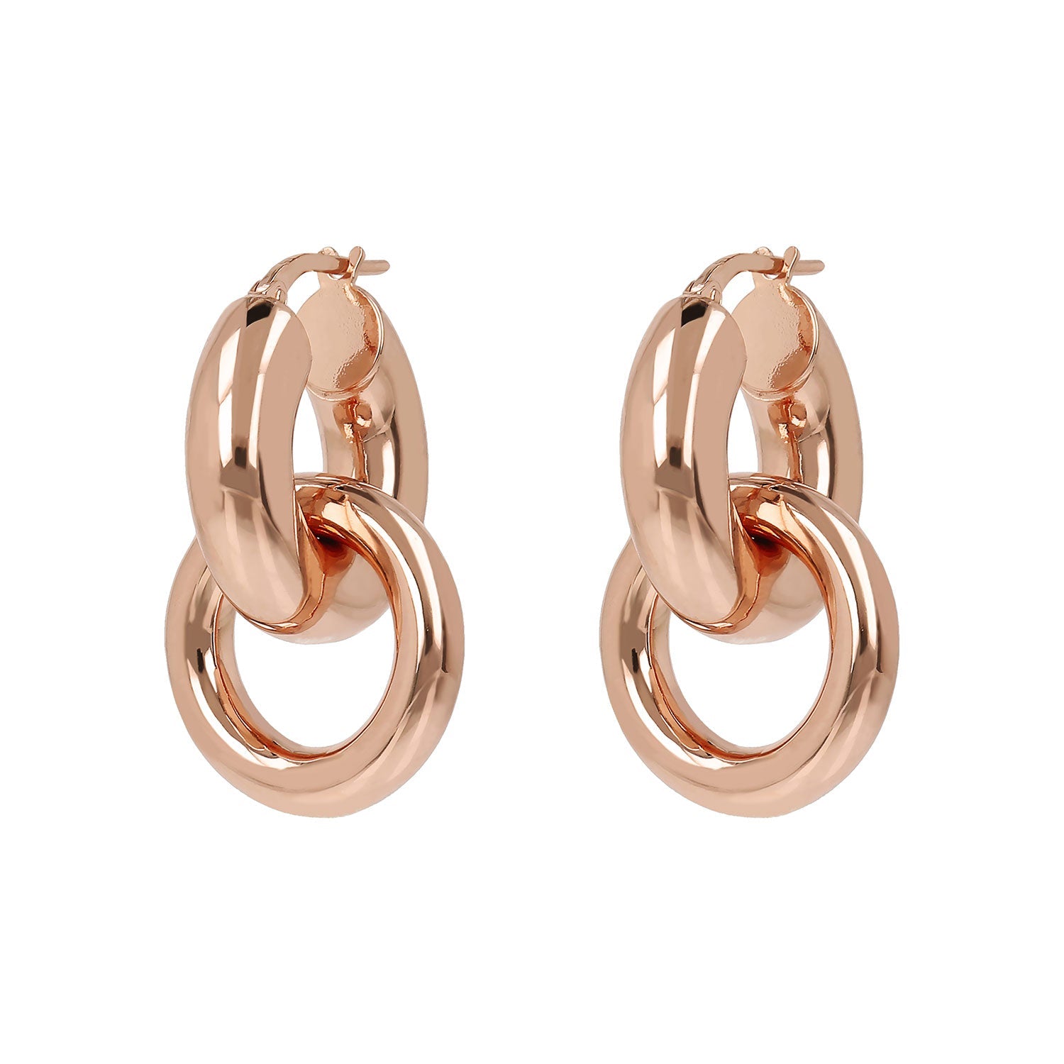 Bronzallure Purezza Circle Drop Huggies