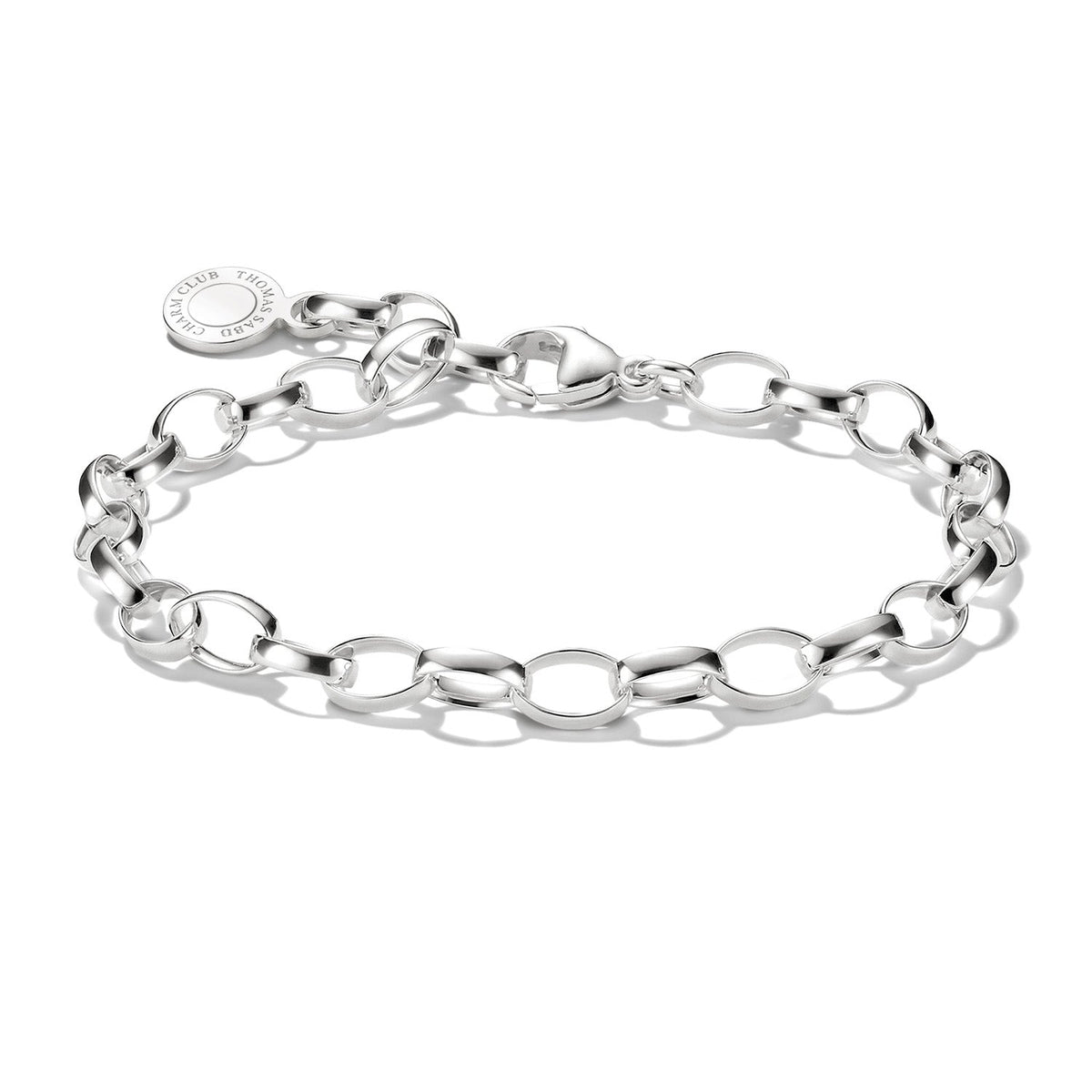 Thomas Sabo Silver-Plated Charm Club Bracelet CX0031M-14 CX0031M-14 front packshot
