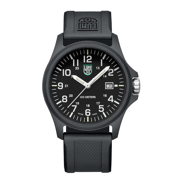 Luminox Patagonia Carbonox Black Dial Black Rubber Strap Watch X2.2401