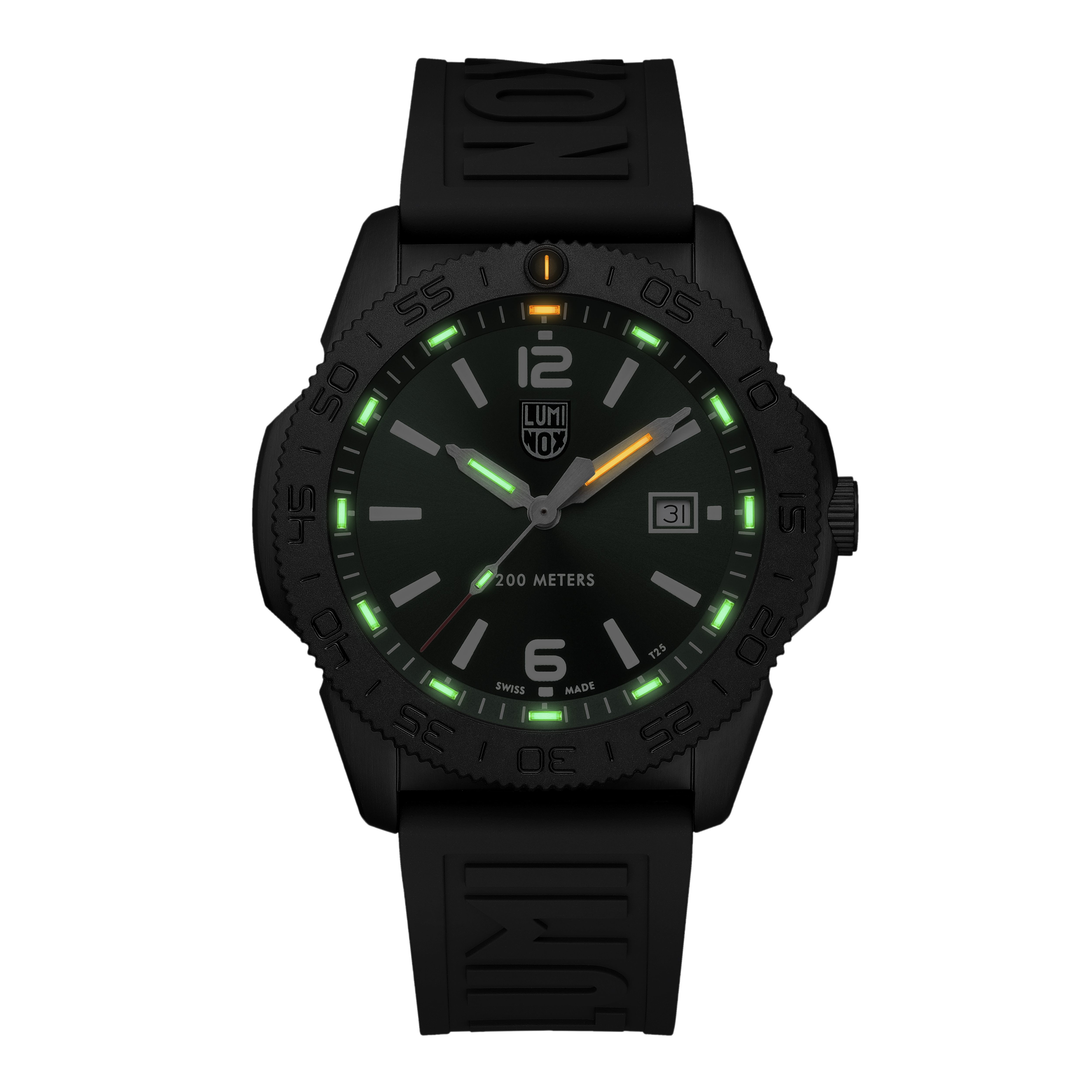 Luminox Pacific Diver Green Dial Black Steel 44mm Watch - XS.3137.B