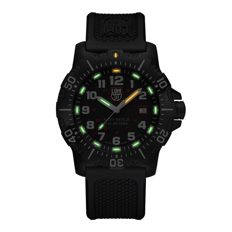 Luminox Navy Seal Black Dial Rubber Band Watch XS.4231.SET