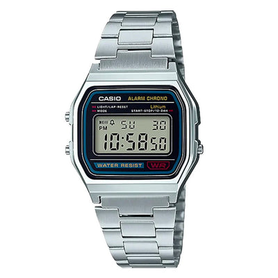 Casio Digital Vintage Stainless Steel Watch A158WA-1A