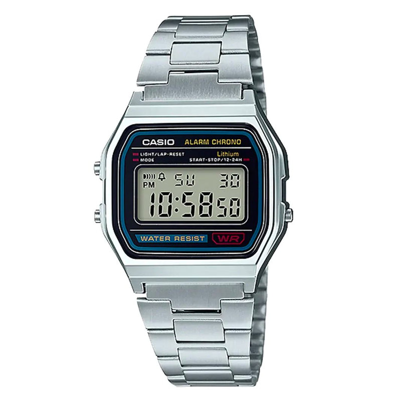 Casio Digital Vintage Stainless Steel Watch A158WA-1A
