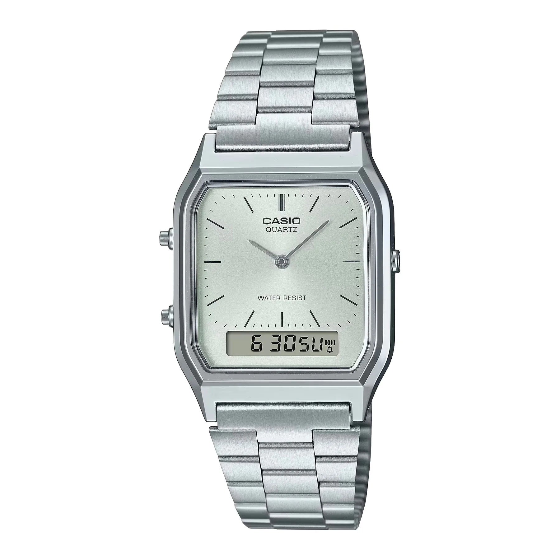 Casio Vintage AQ230A-7A Silver Analog Digital Watch